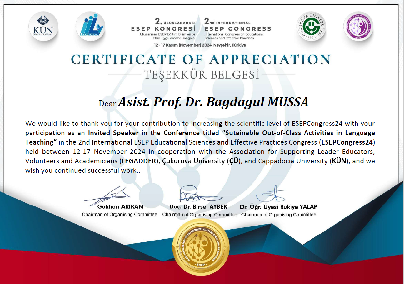 Bagdagul MUSSA Certificate of Appreciation ESEP 2024.png